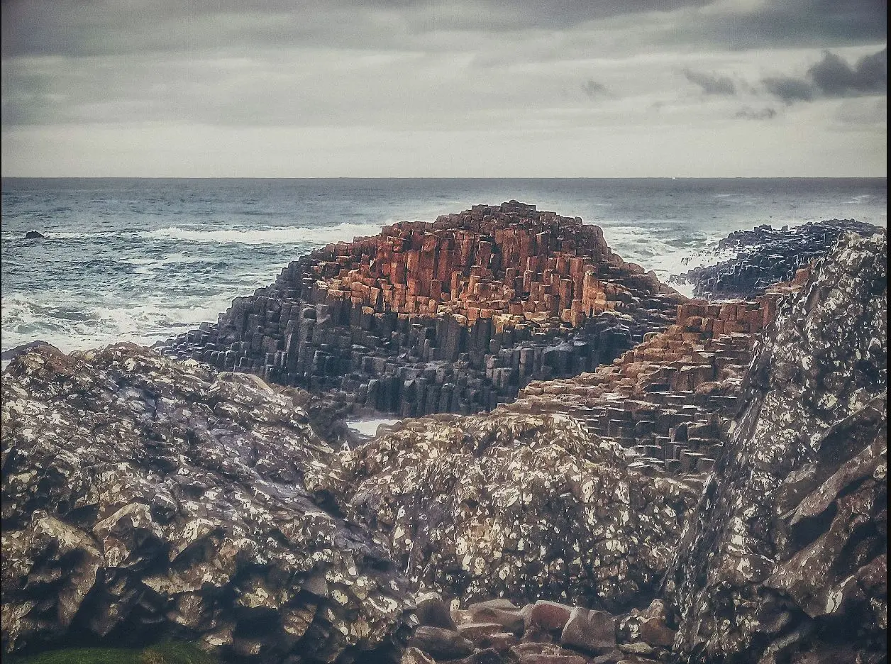 Basalt columns at the Giant’s Causeway on the Antrim Coast